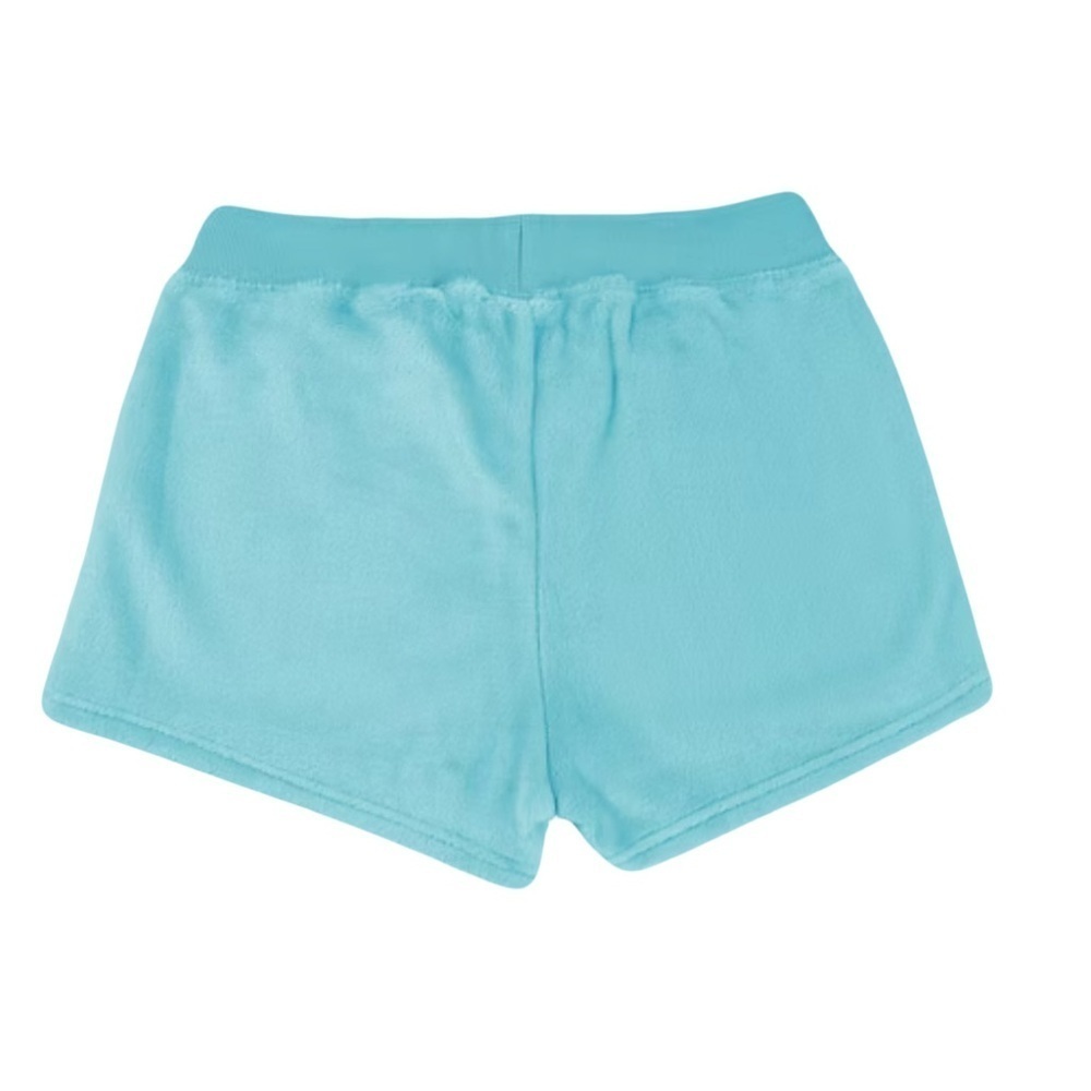 Sahlt Women’s Fuzzy Lounge Shorts Large Like New Teal 3” Inseam - Picture 2 of 6